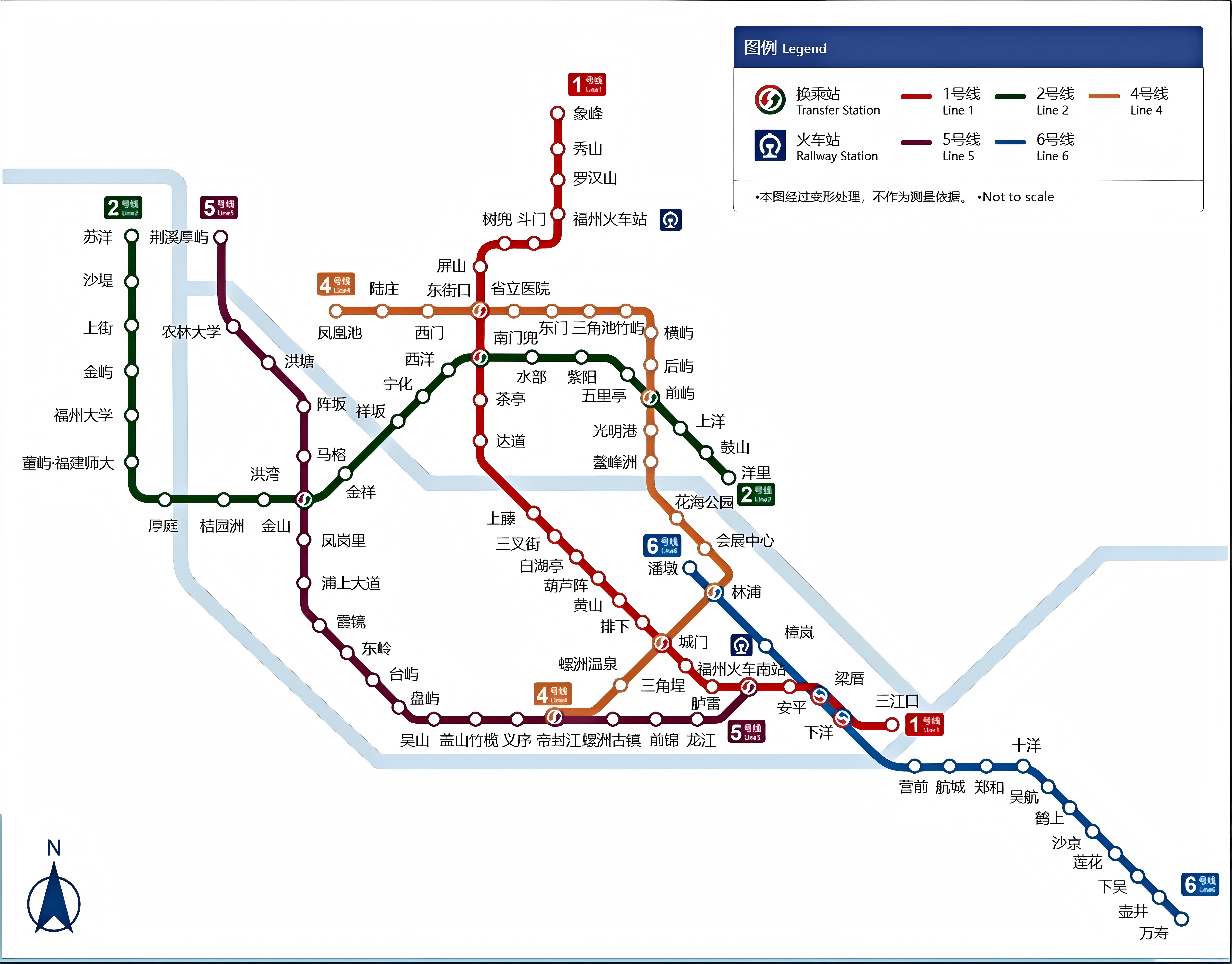福州地铁运营时刻表 | 高清线路图(2025)
